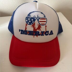 'Merica Eagle Trucker Hat - Red, White & Blue